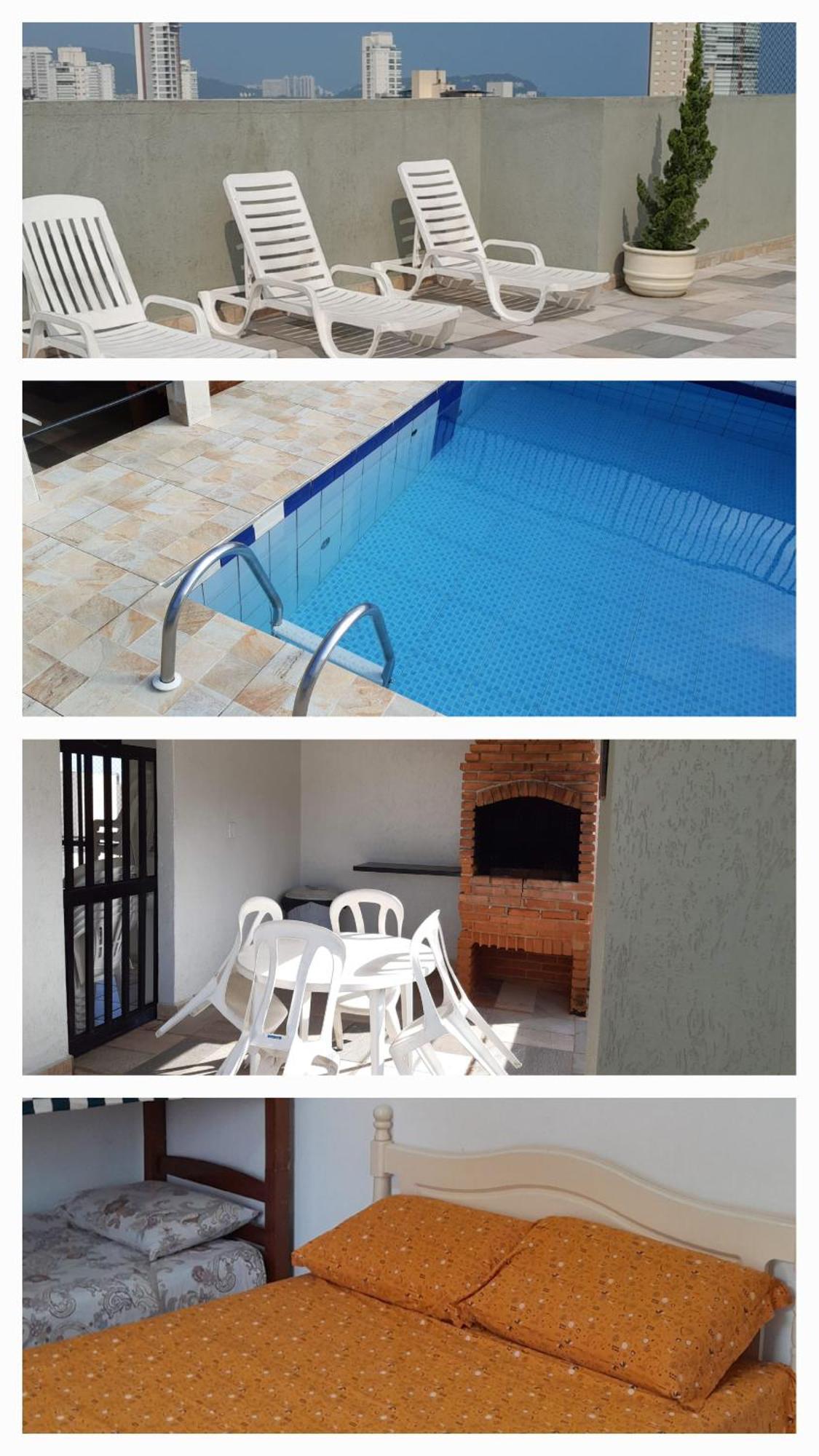Edifício cm Piscina, Churrasqueira e 1 Vaga de Garagem Guarujá Exterior foto